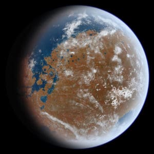 What Ancient Mars may have looked like (Photo Credit: Ittiz, via Wikimedia Commons). 