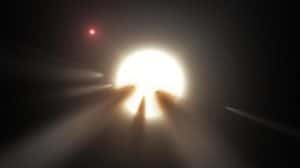 An artist’s impression of a star behind a shattered comet (Photo Credit: is courtesy of NASA/JPL-Caltech).