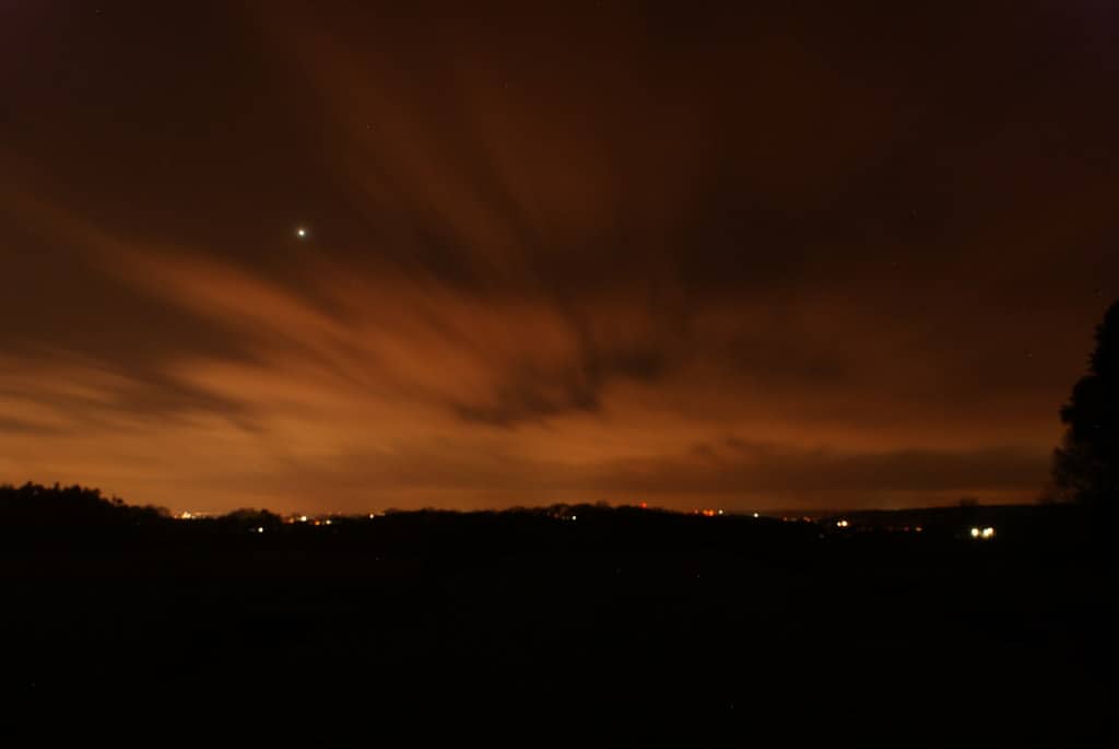 An image of light pollution